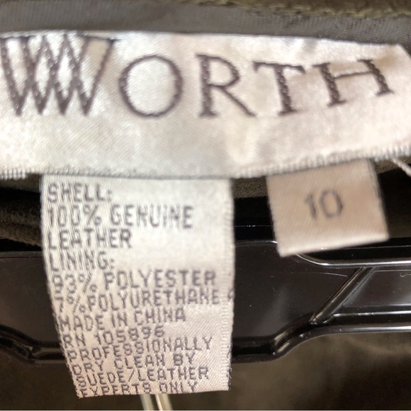 Worth Collection Dark Blue Suede Leather Pants New Size 10 - Picture 5 of 10